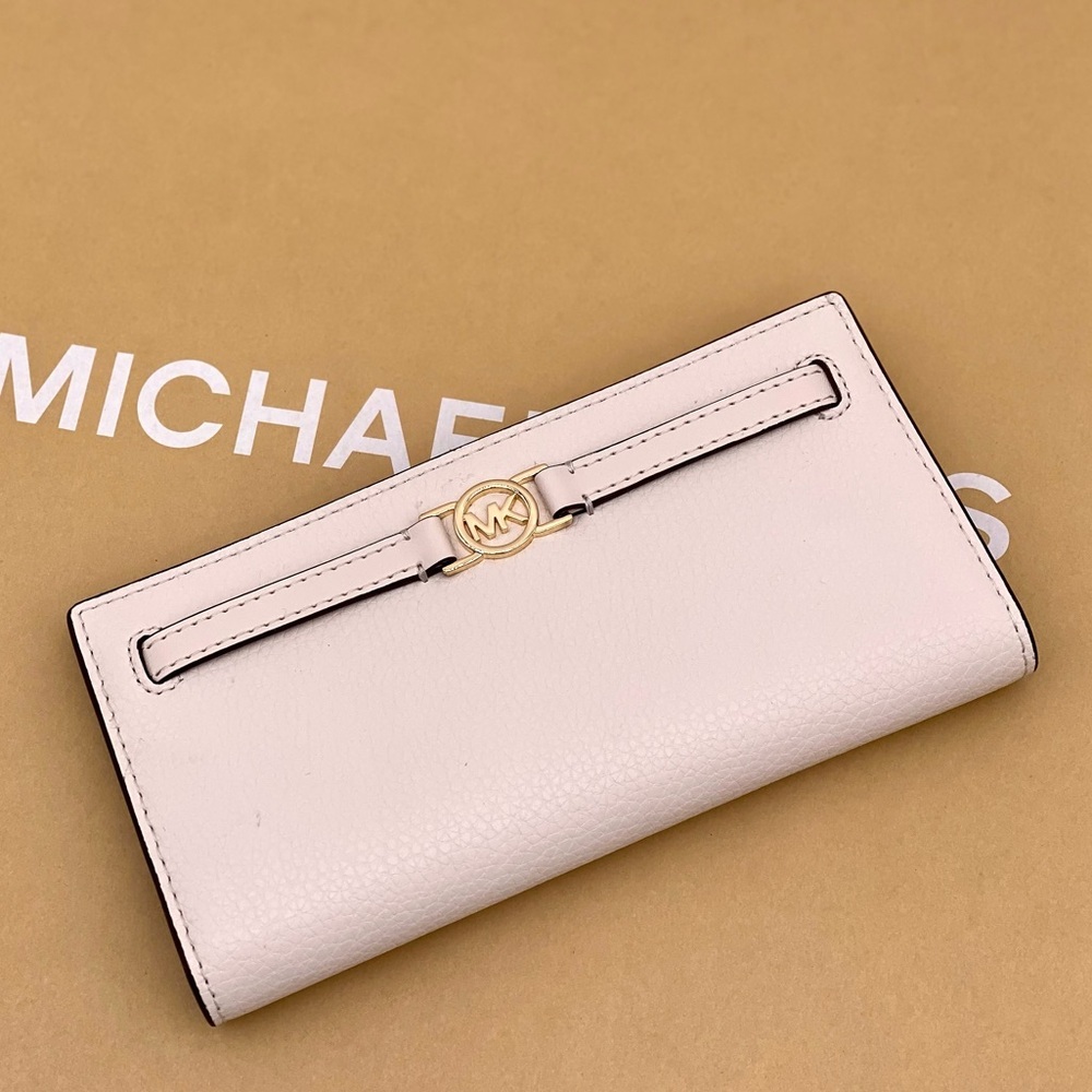 Michael Kors Reed Large Snap Bifold Wallet Light Cream - Picture 10 of 11